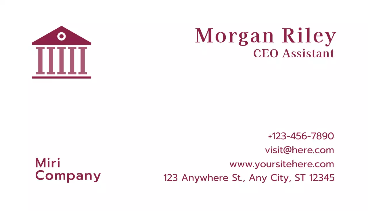 Maroon Classic Business Card
