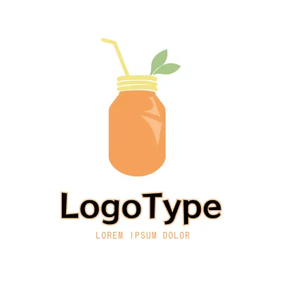 Orange Minimal Beverage Logo