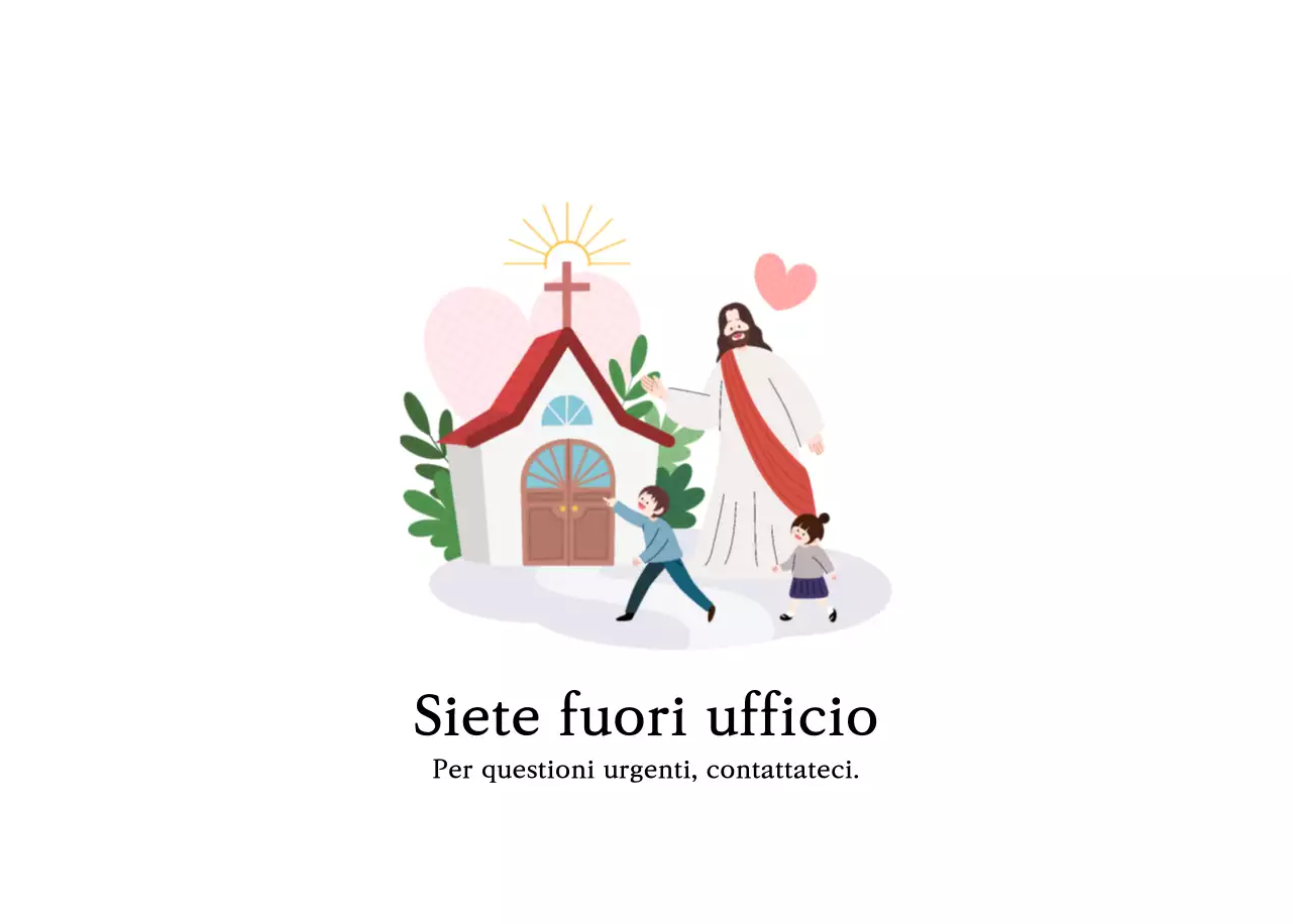 Colori caldiChiese con simpatiche illustrazioni