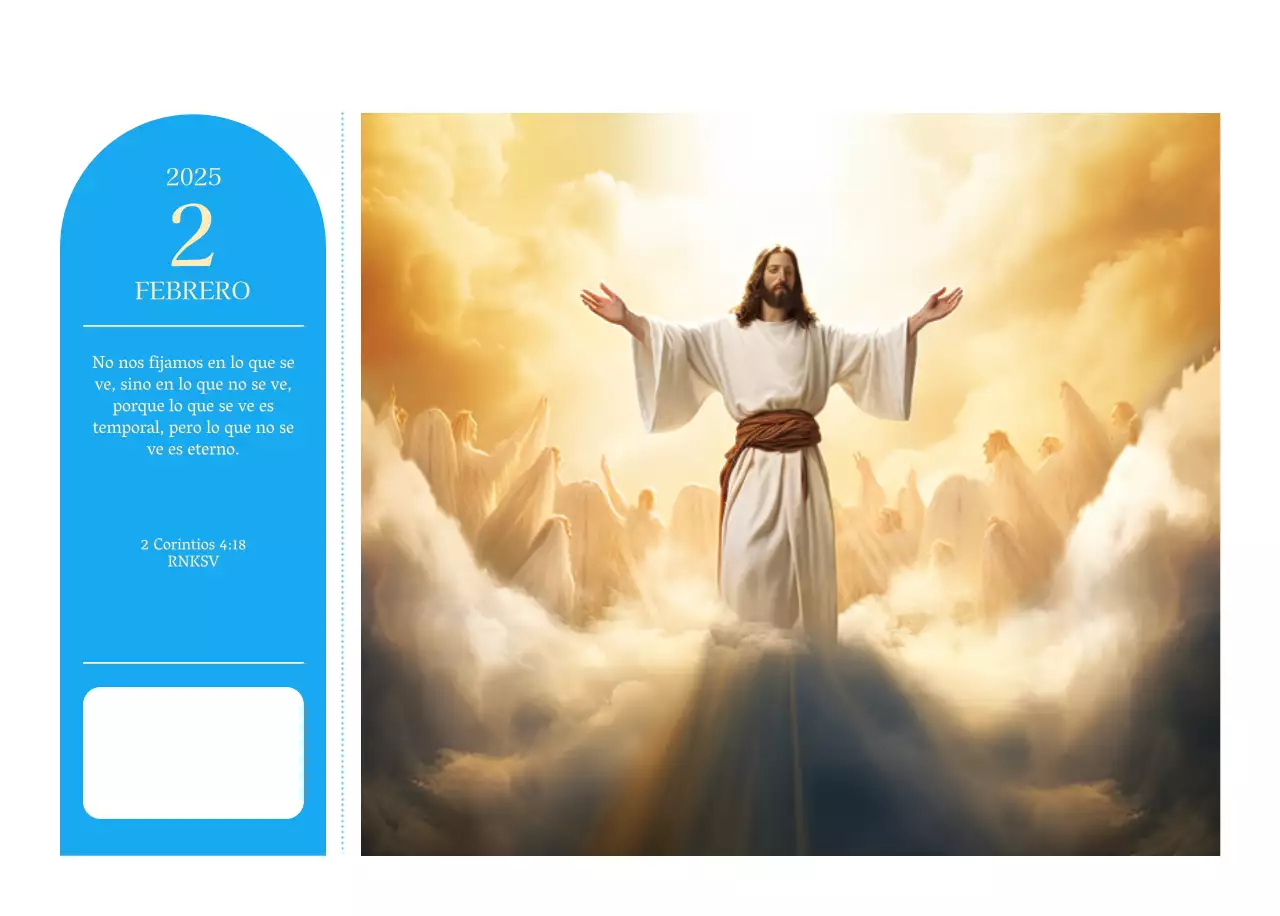 Calendario eclesiástico azul de concepto moderno