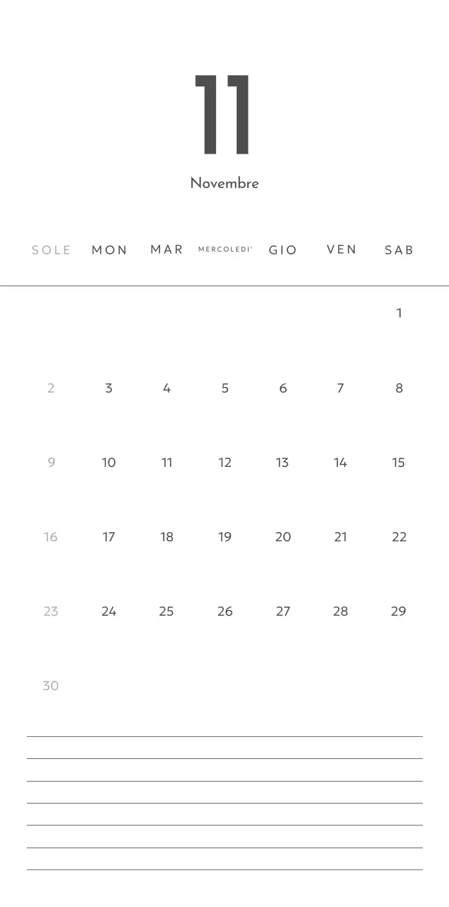 Un calendario fotografico dall'atmosfera pulita e urbana