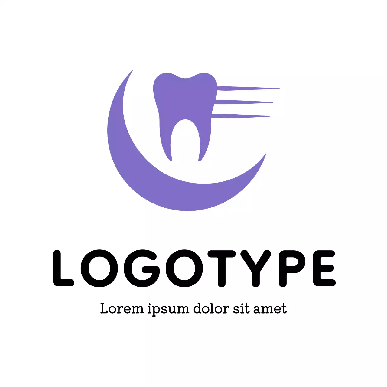 Purple Minimal Dental Logo