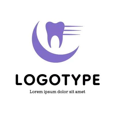 Purple Minimal Dental Logo