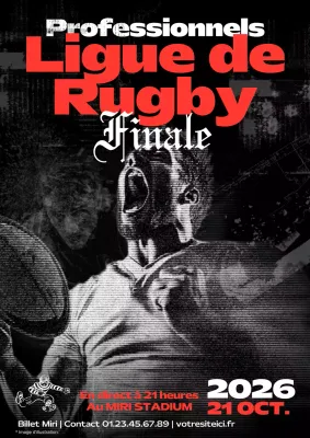 rouge et noir vintage promotion jeu de rugby professionnel