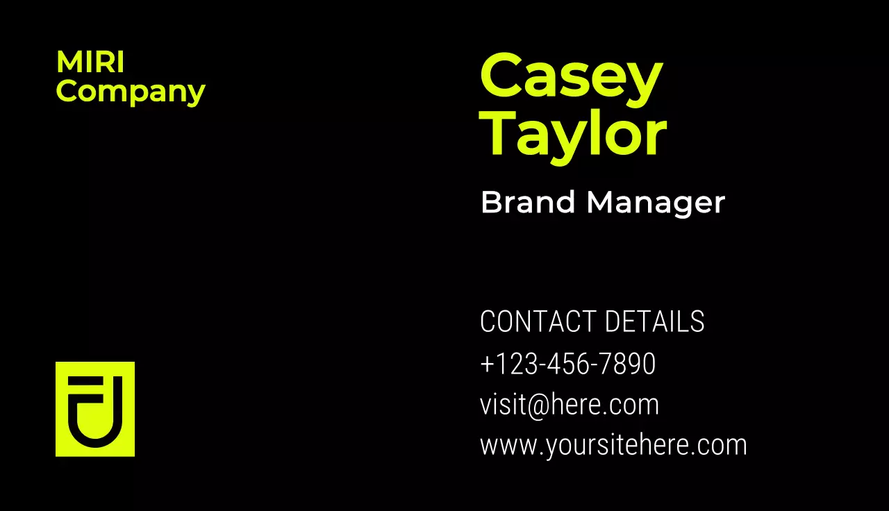 Neon Minimal Business Card