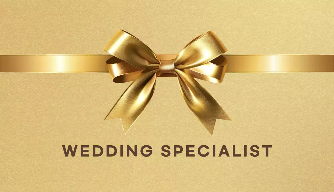 Gold Minimal Wedding Business Card