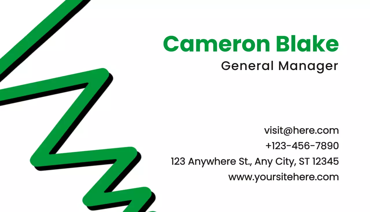 Green Modern Business Card