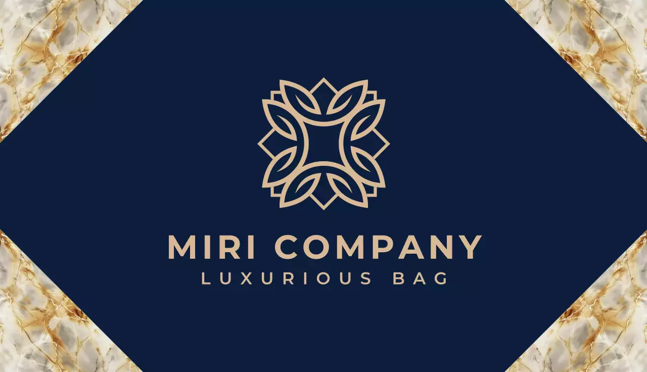 Navy Elegant Business Card