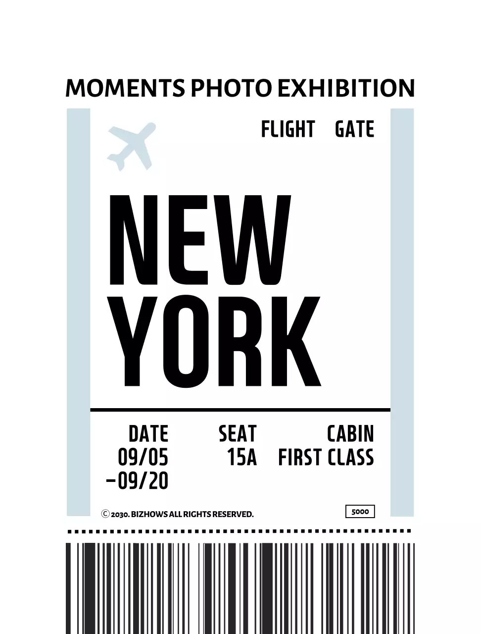 シンプルな飛行機のチケット型の包装用壁紙