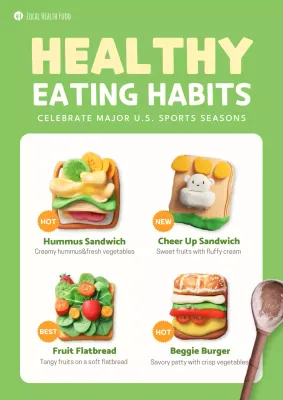 Green Modern Food Promotion Poster