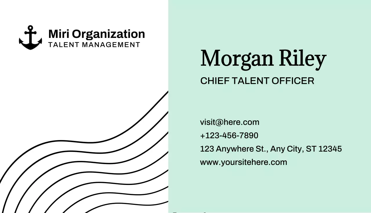 Mint Modern Business Card