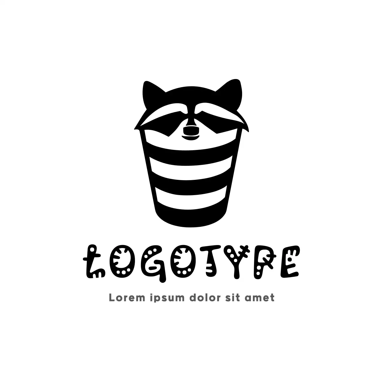 Black Playful Design Logo