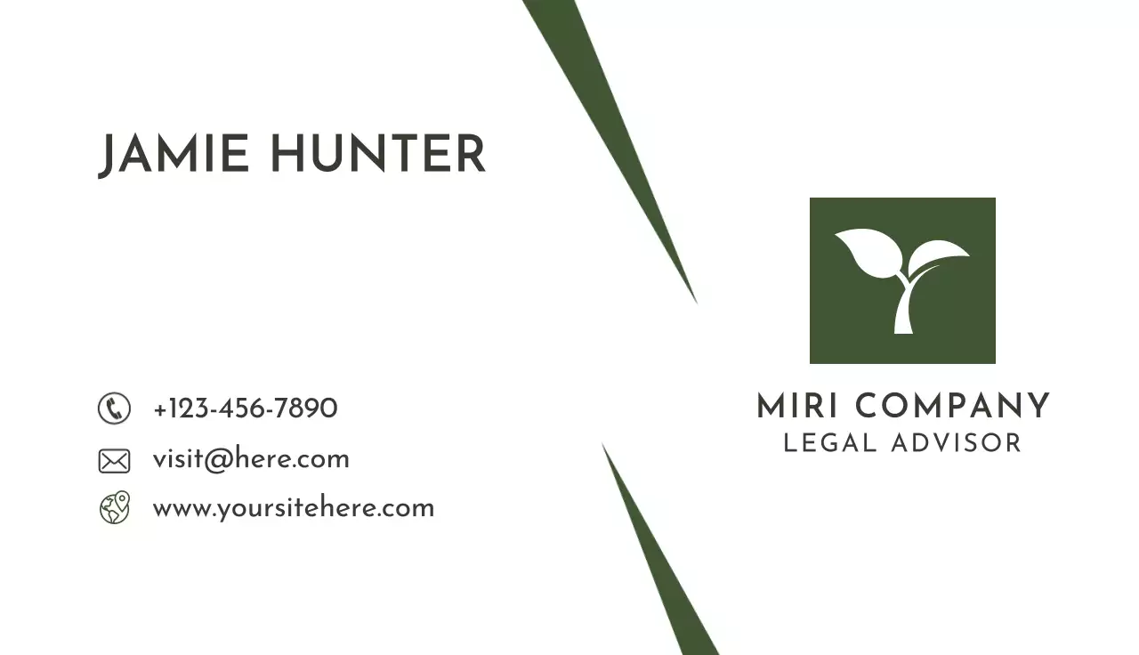 Green Modern Business Card