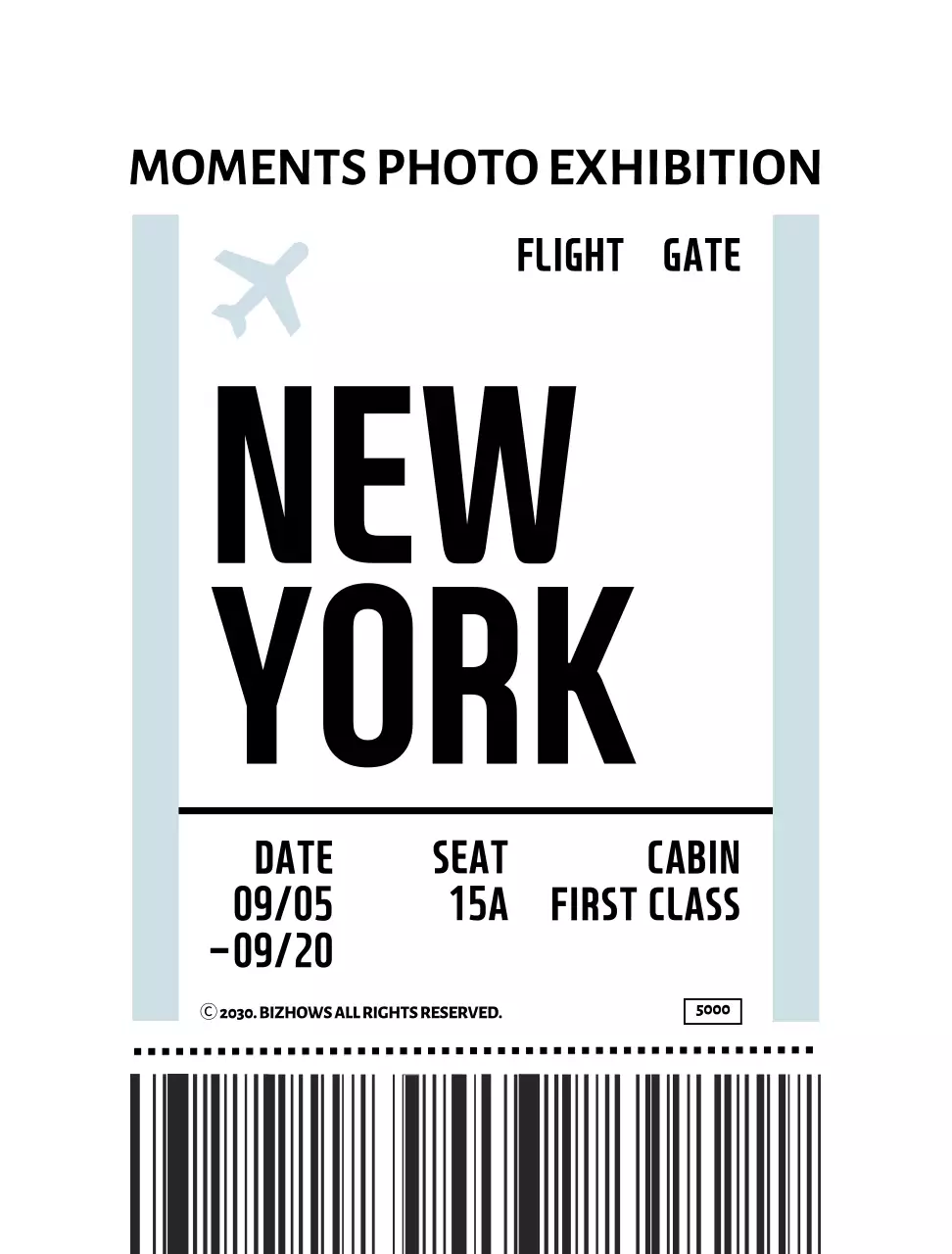 심플한 비행기 티켓 형태의 핀버튼 포장 배경지