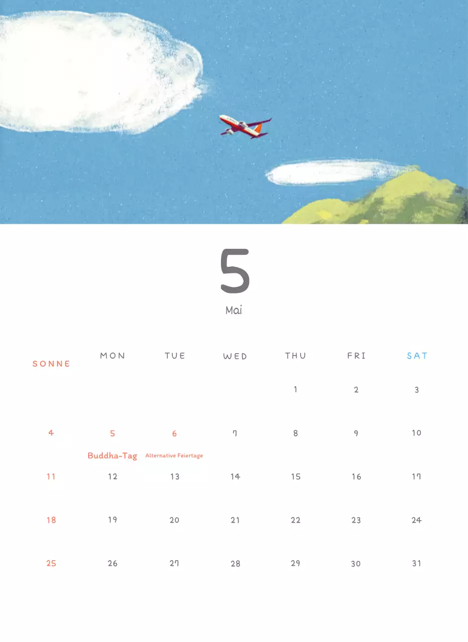 Niedliche Kalender mit knuffigen Illustrationen