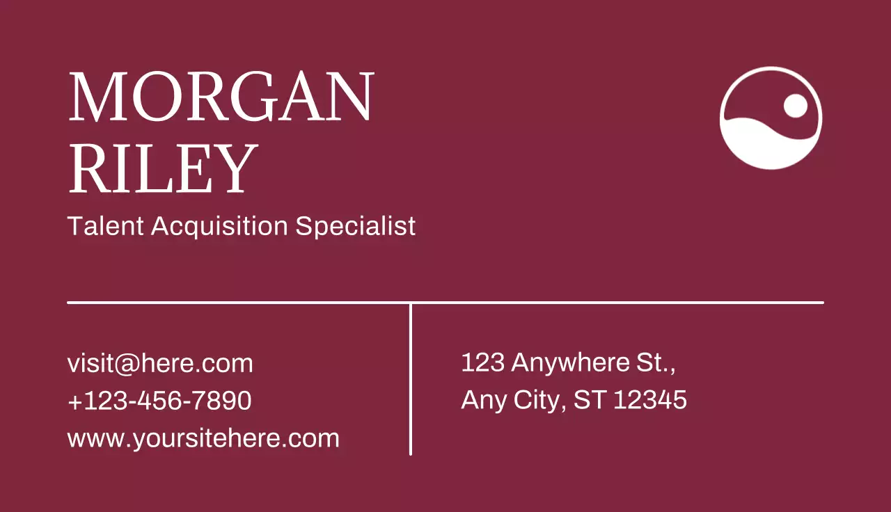 Maroon Classic Business Card