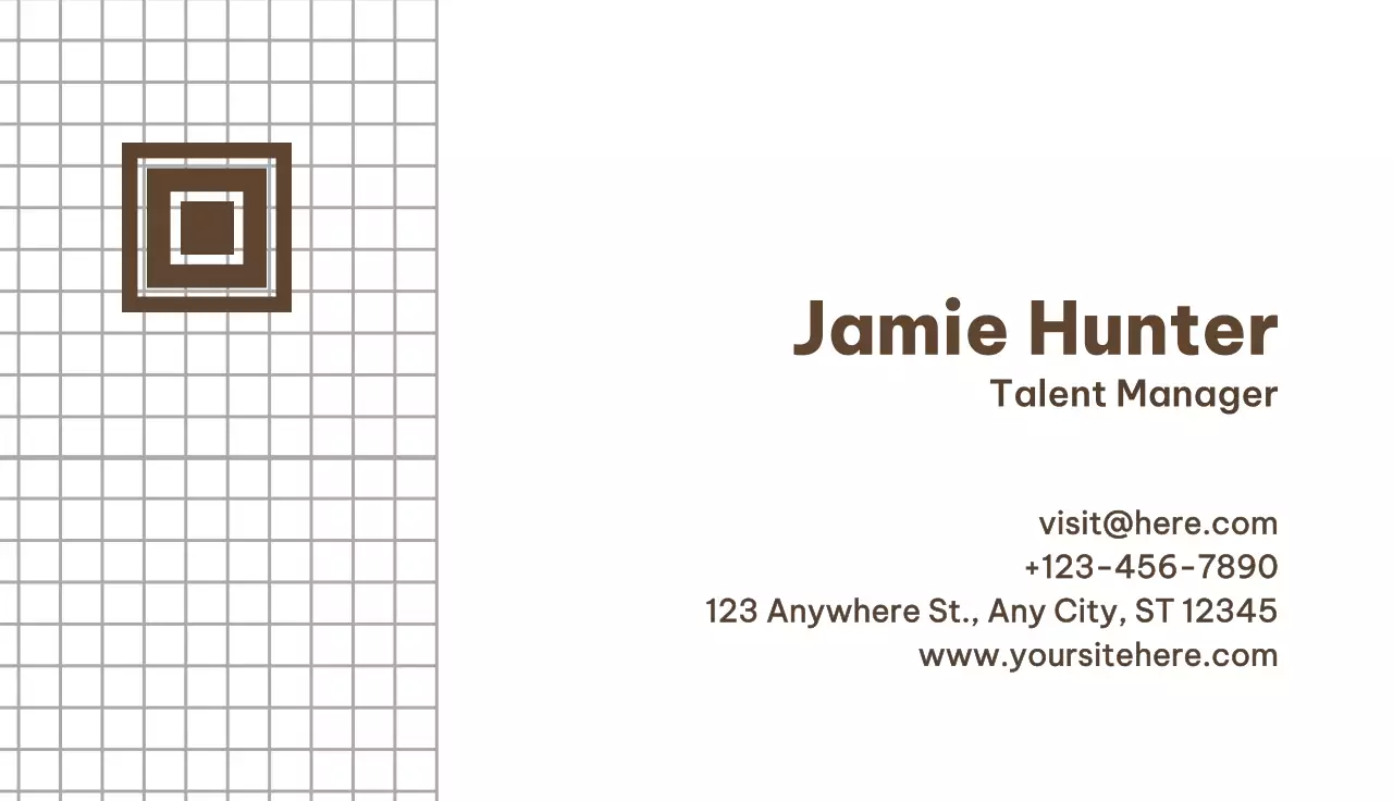 Brown Simple Business Card