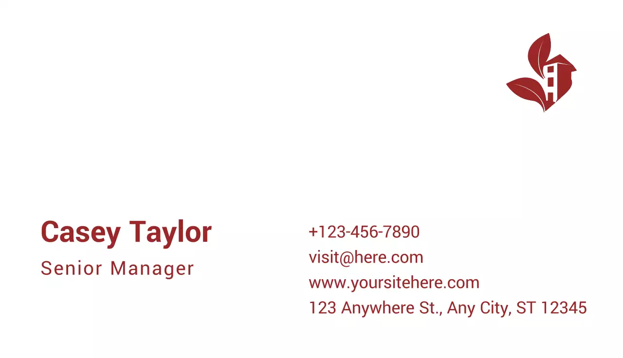 Red Simple Business Card