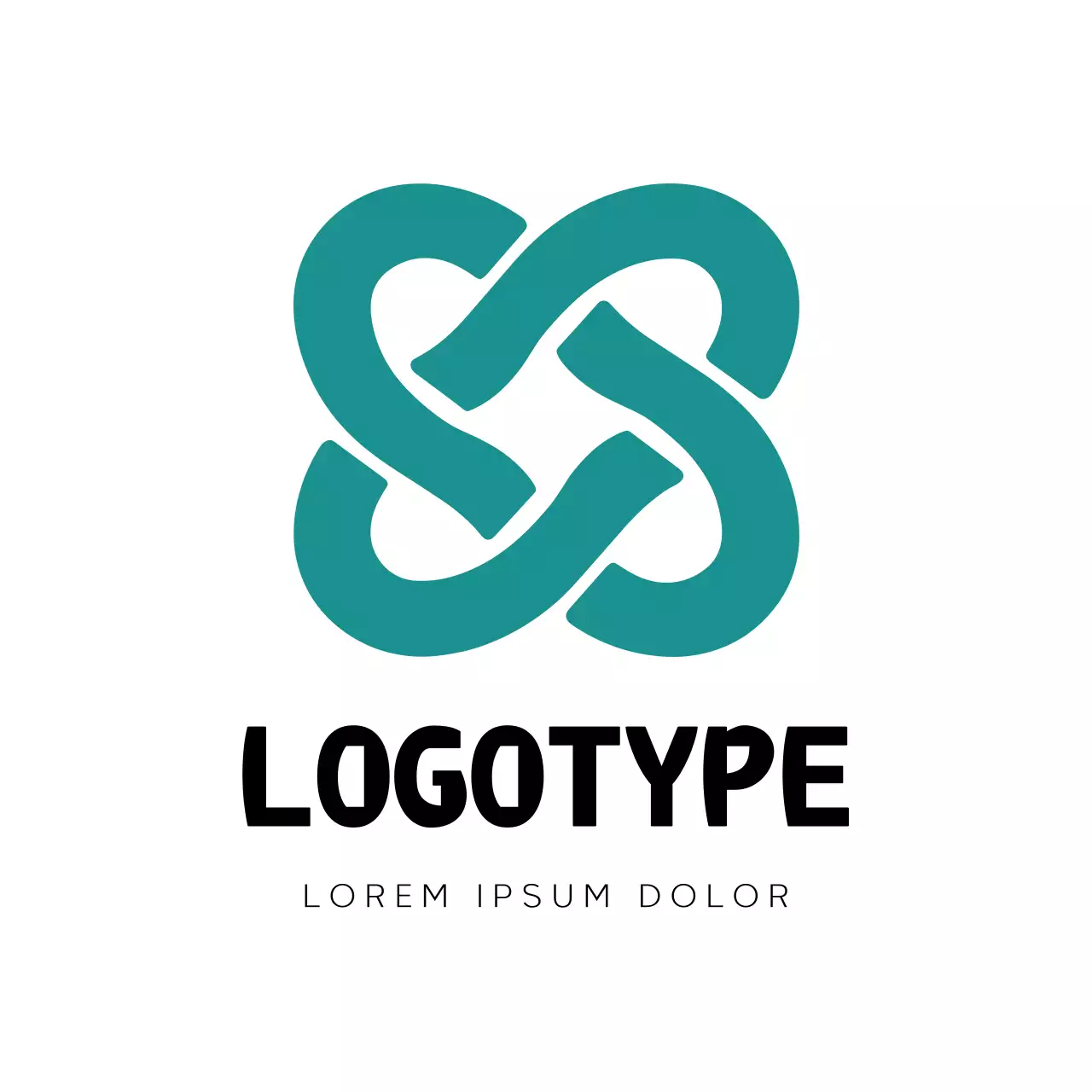 Teal Abstract Design Logo