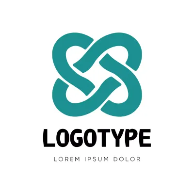 Teal Abstract Design Logo