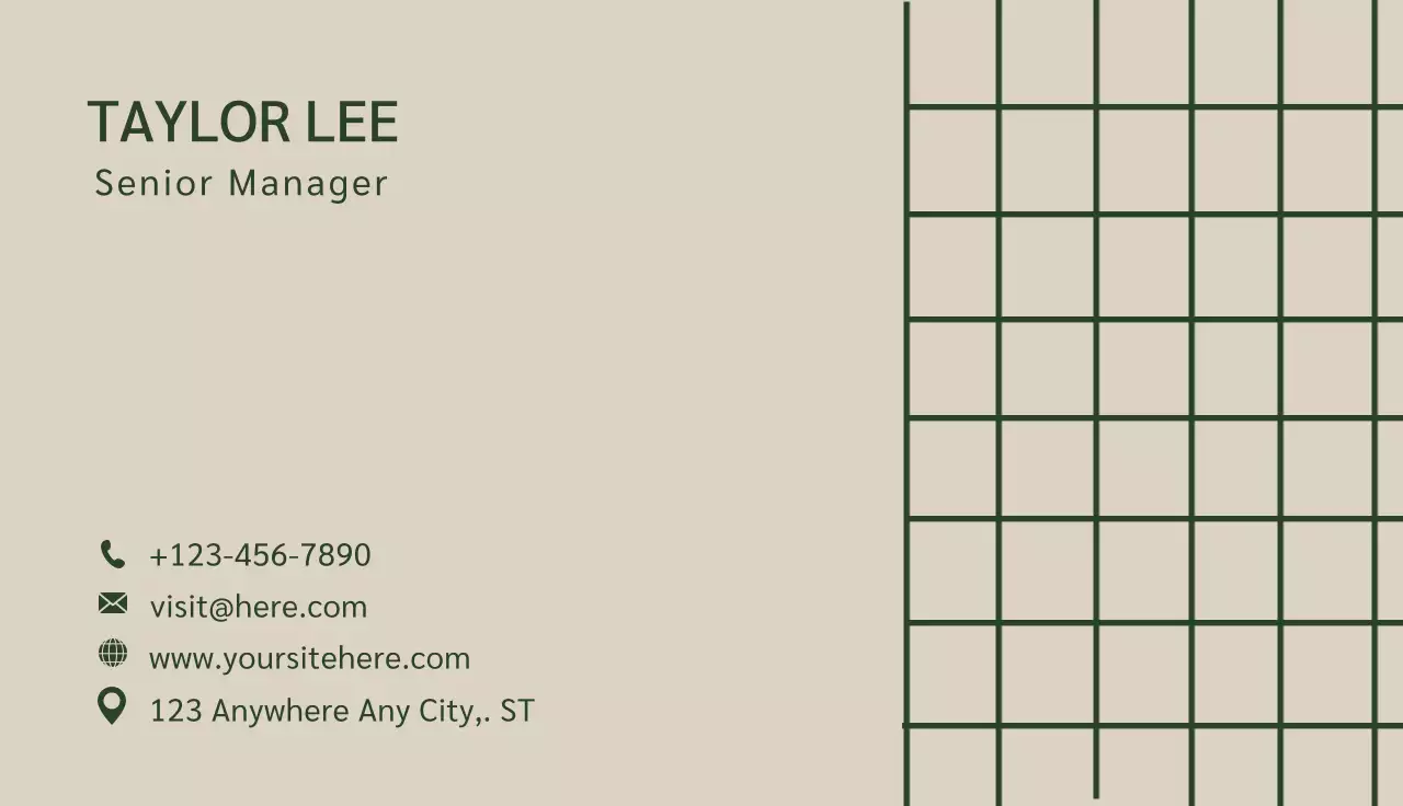 Beige Minimal Business Card