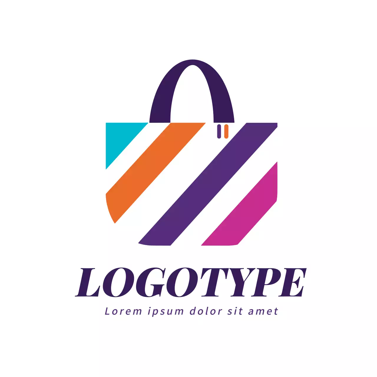 Colorful Abstract Shopping Logo