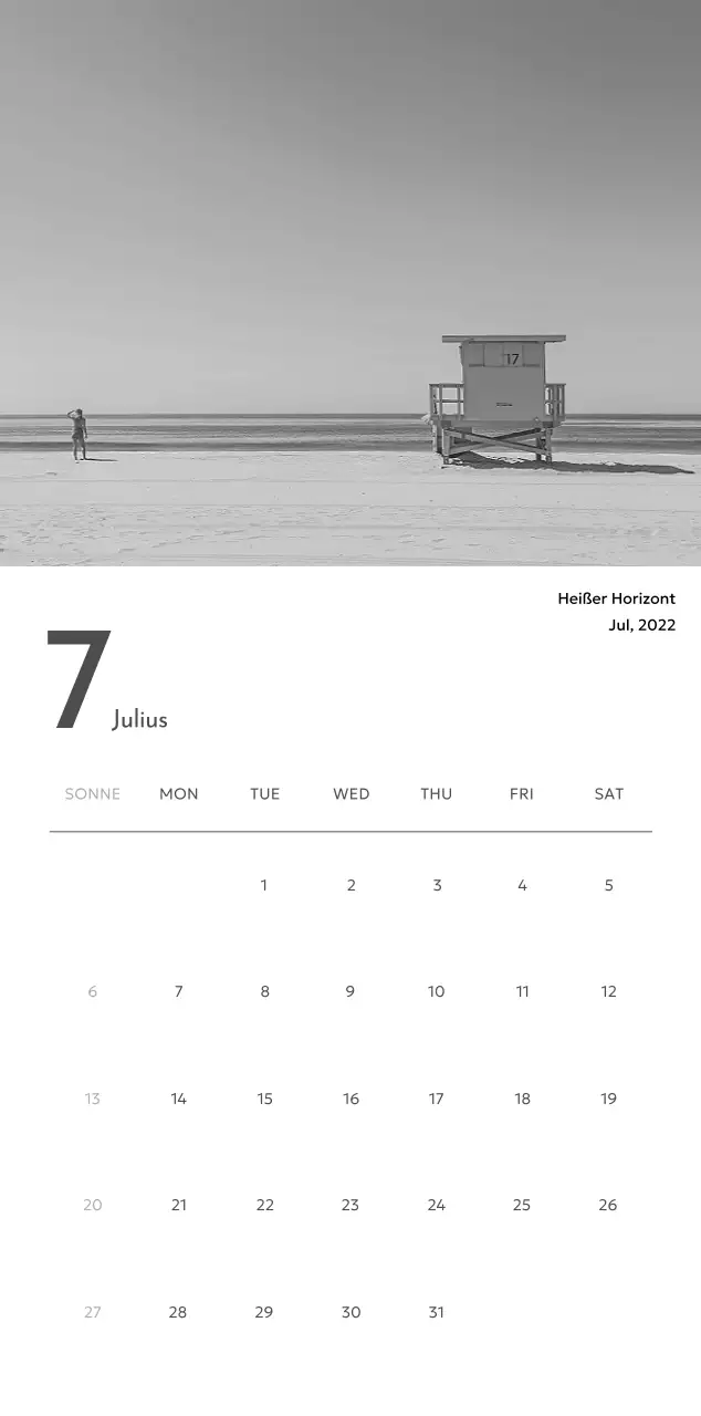 Ein Fotokalender mit klarem, urbanem Charakter