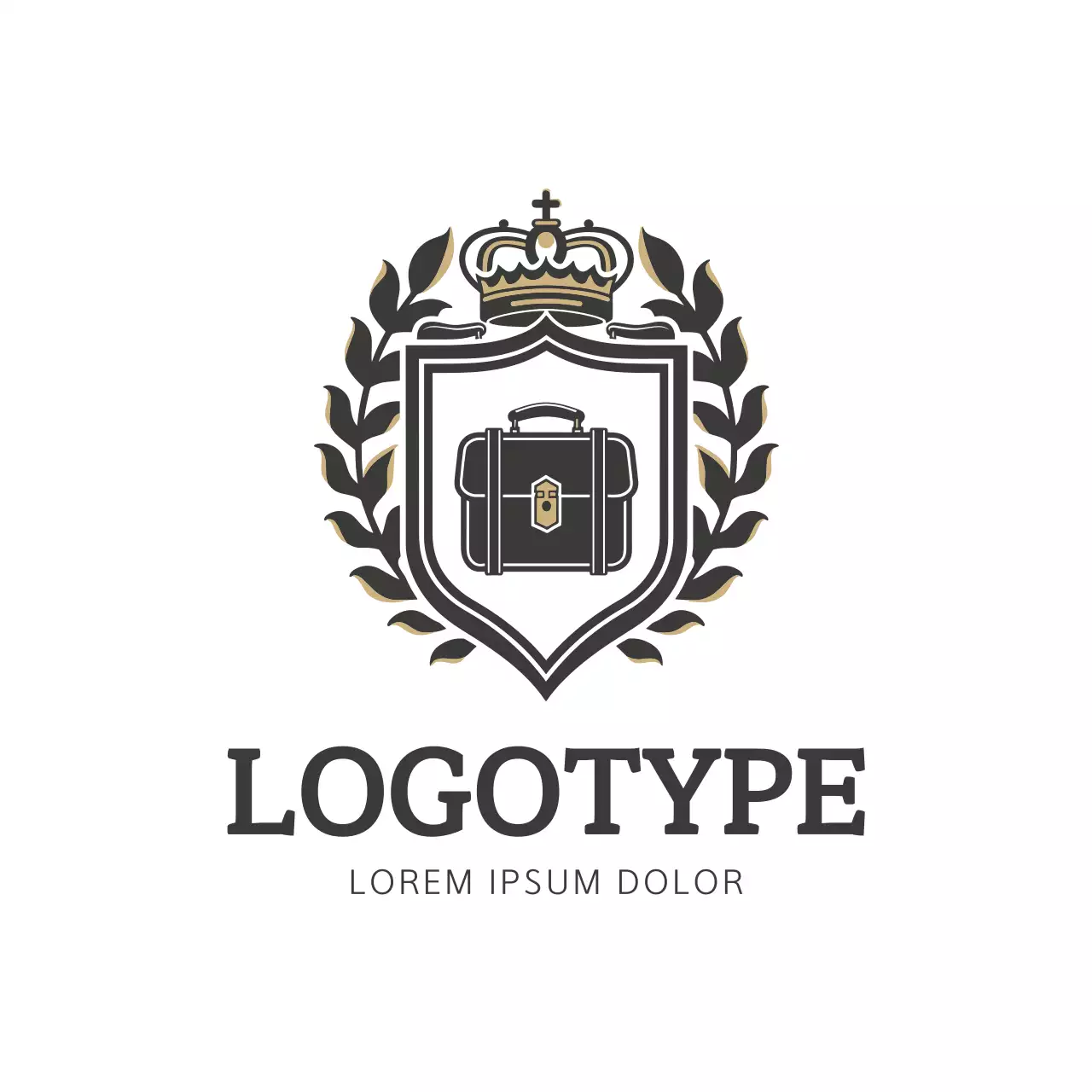 Black Classic Business Card Logo