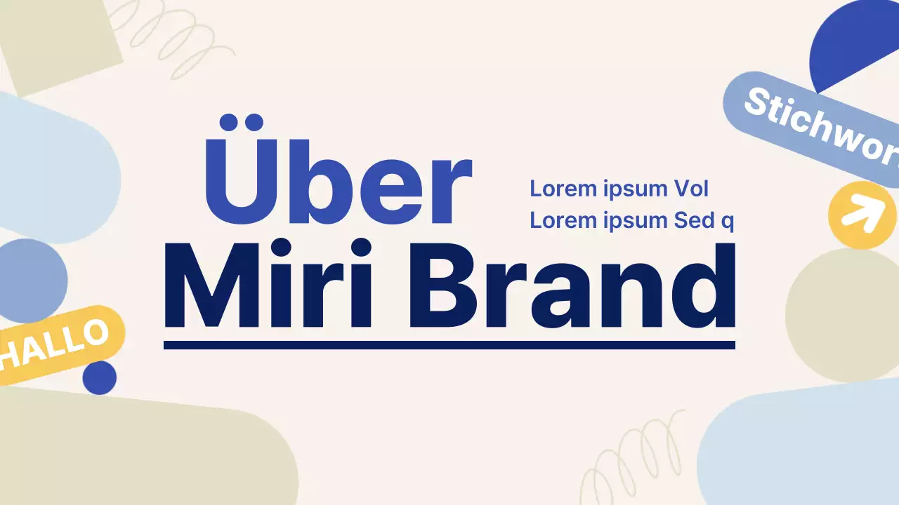 Ein Leitfaden für trendige Marken kleiner Unternehmen in Blau und Gelb