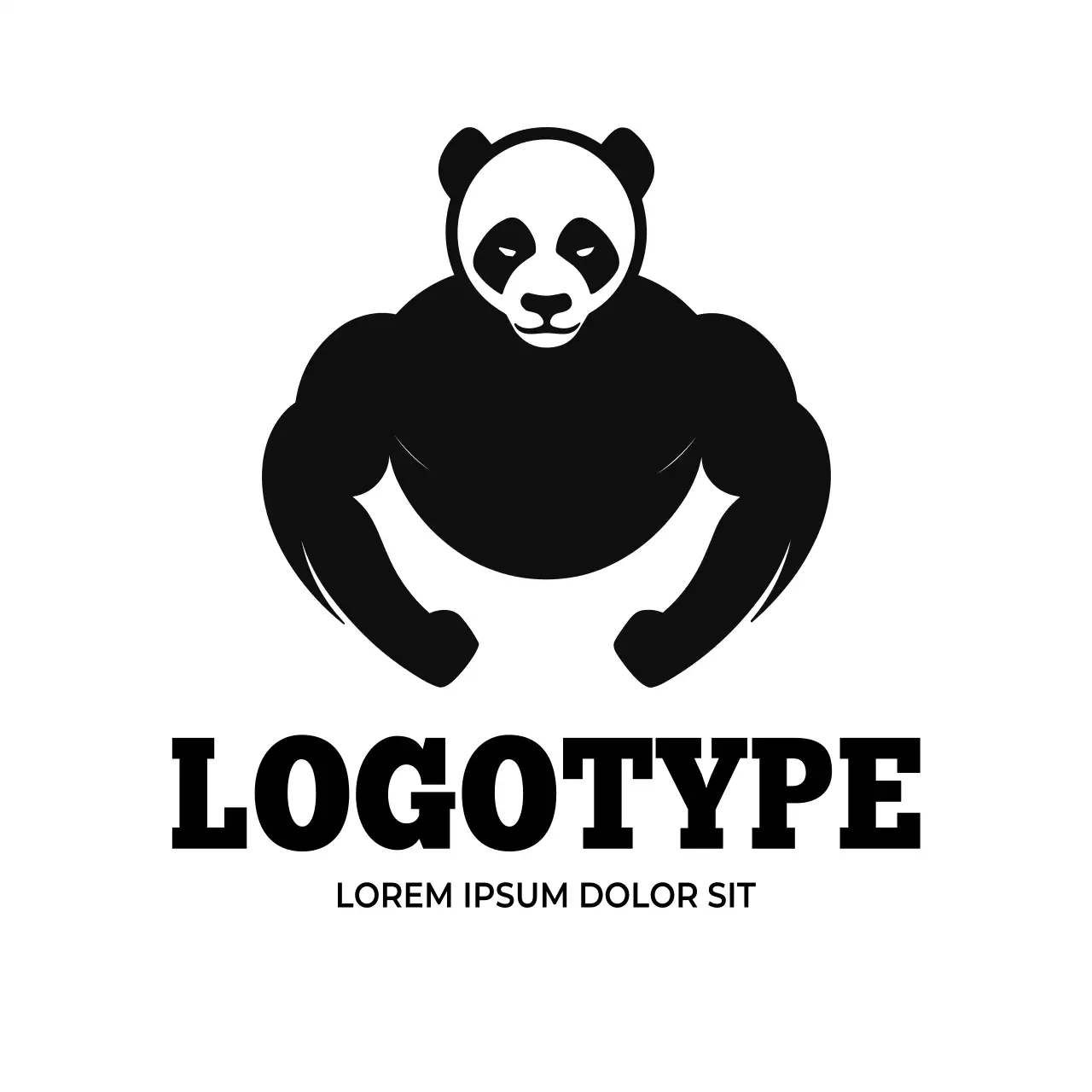 Black Minimal Fitness Logo