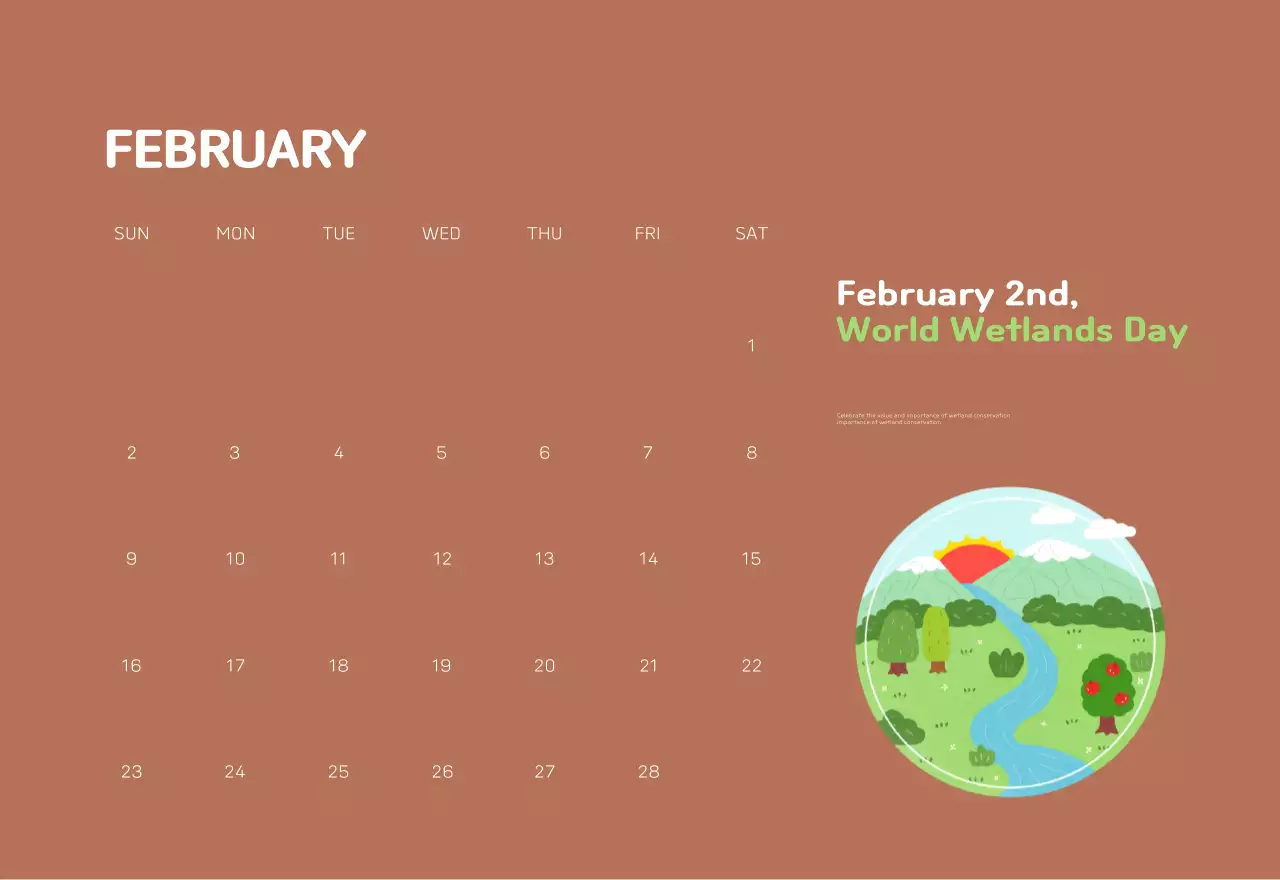 A colorful holiday celebration with illustrations of conservationists and the planet.