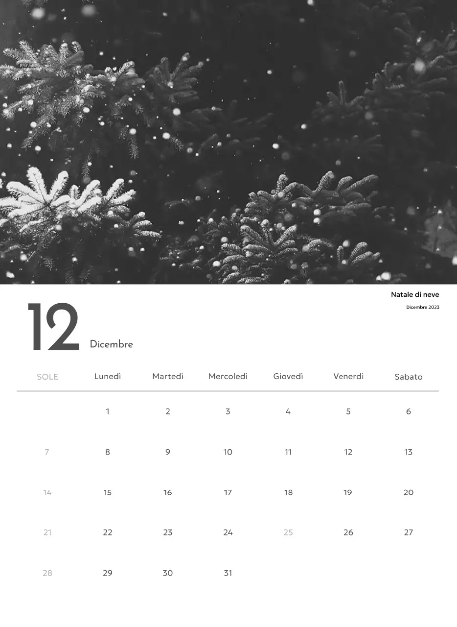 Un calendario fotografico dall'atmosfera pulita e urbana