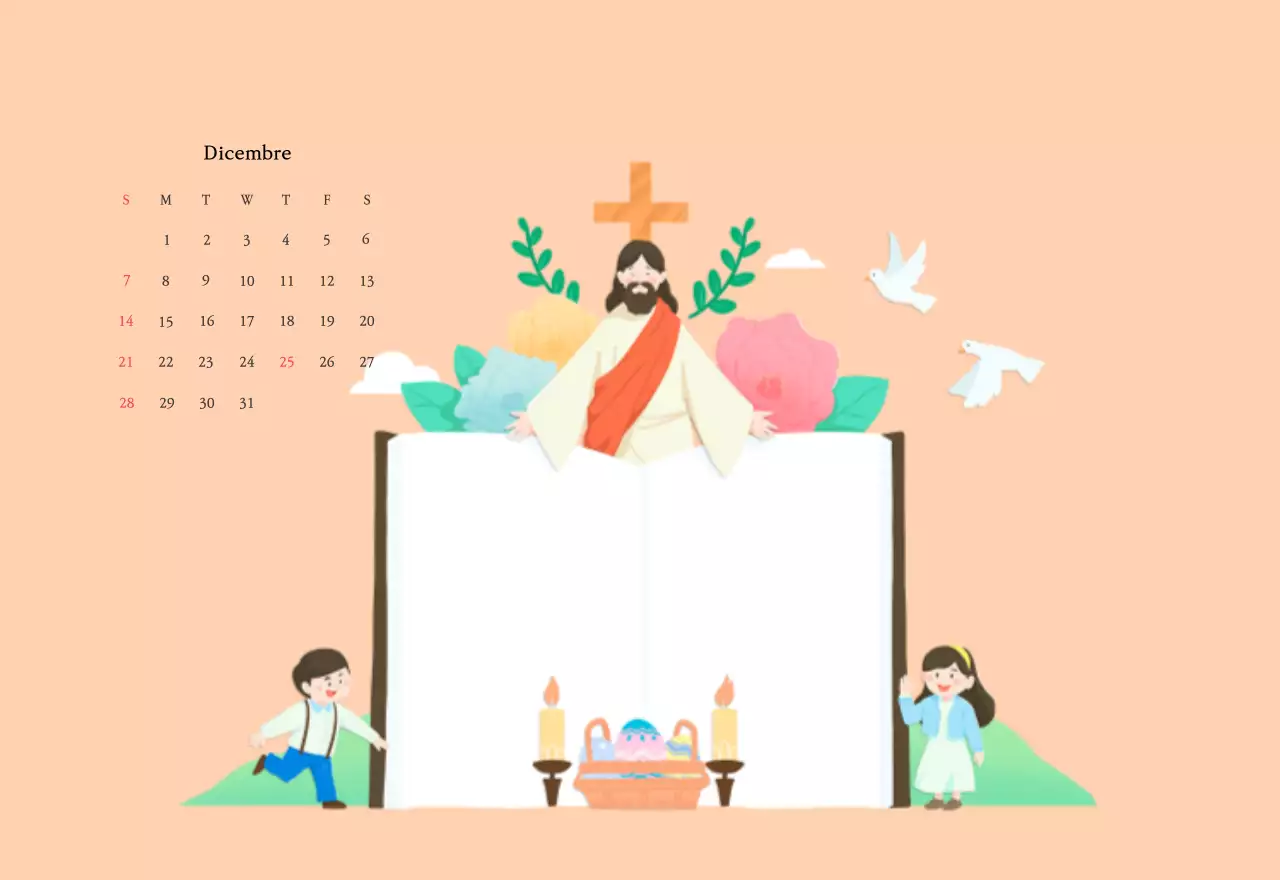 Colori caldiChiese con simpatiche illustrazioni