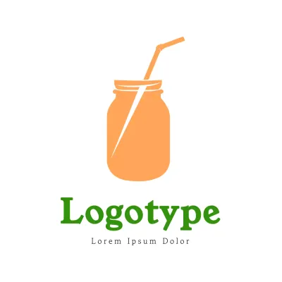 Orange Minimal Beverage Logo