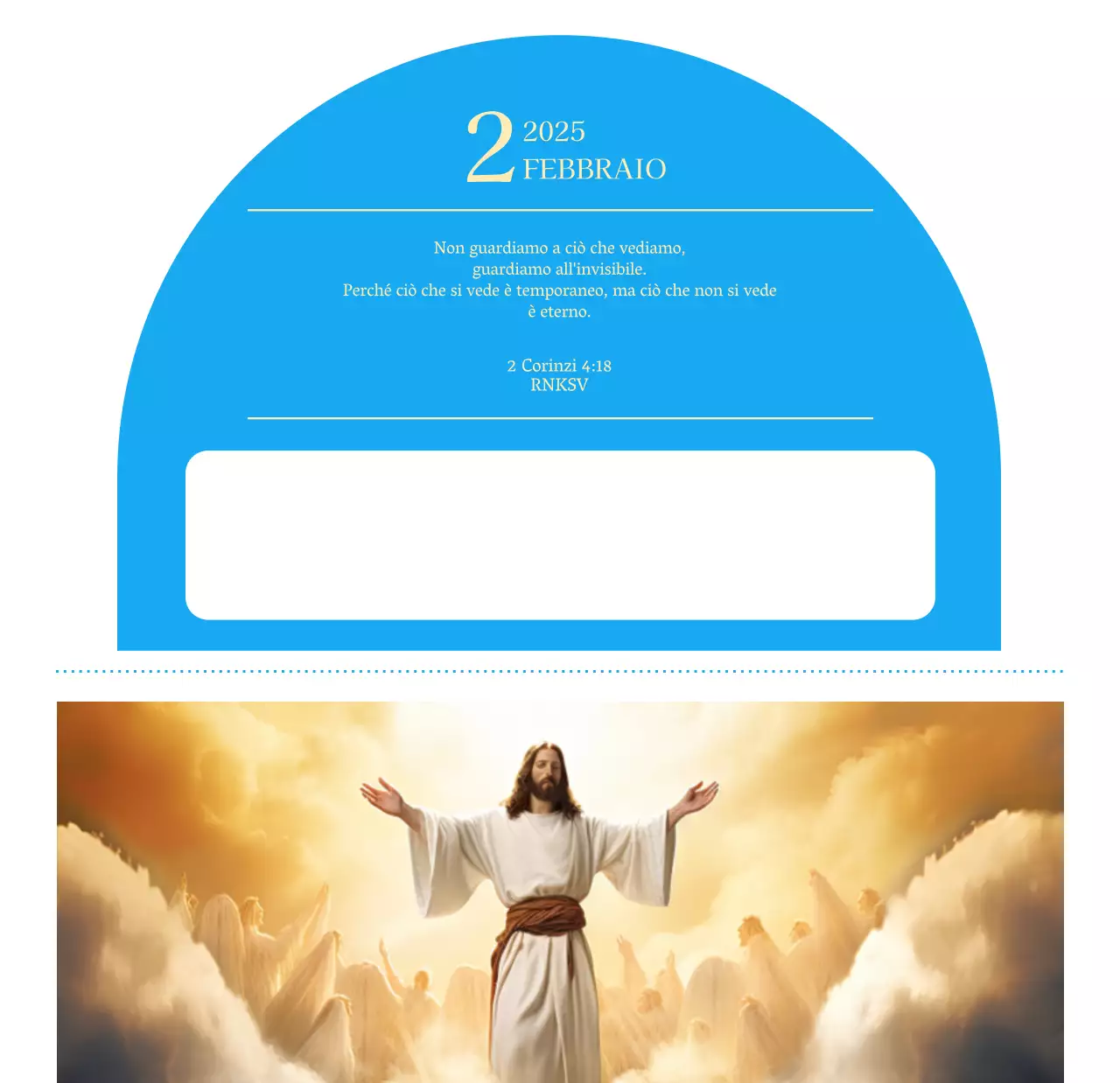 Calendario ecclesiastico blu di concezione moderna