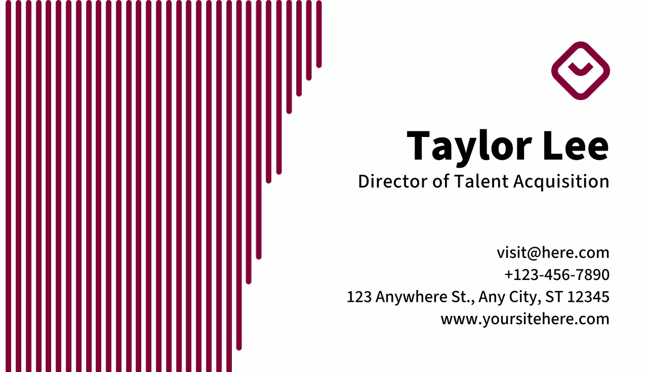 Maroon Modern Business Card