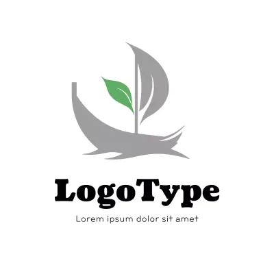 Grey Minimal Business Card Logo