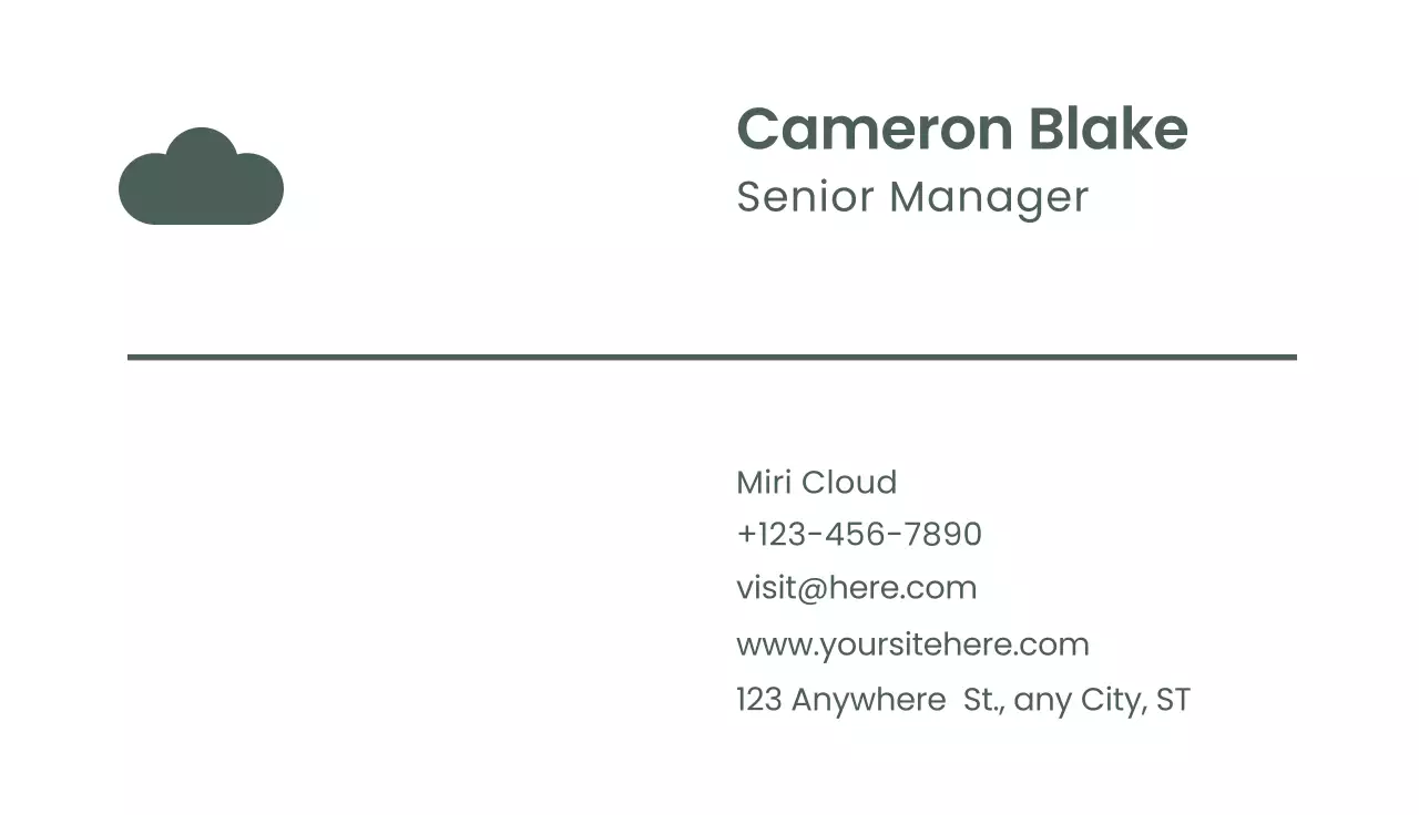 Grey Minimal Business Card