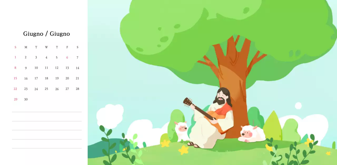 Colori caldiChiese con simpatiche illustrazioni