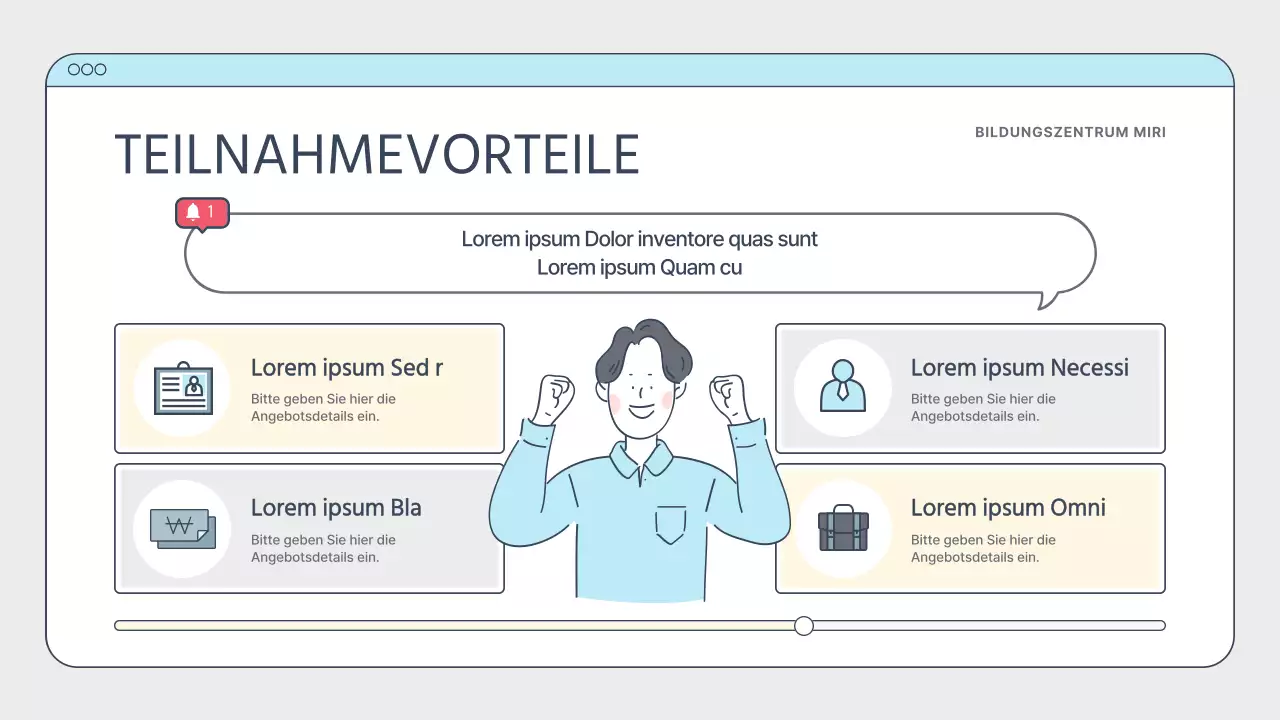 Einfacher weißer und hellblauer Creator-Trainingsleitfaden