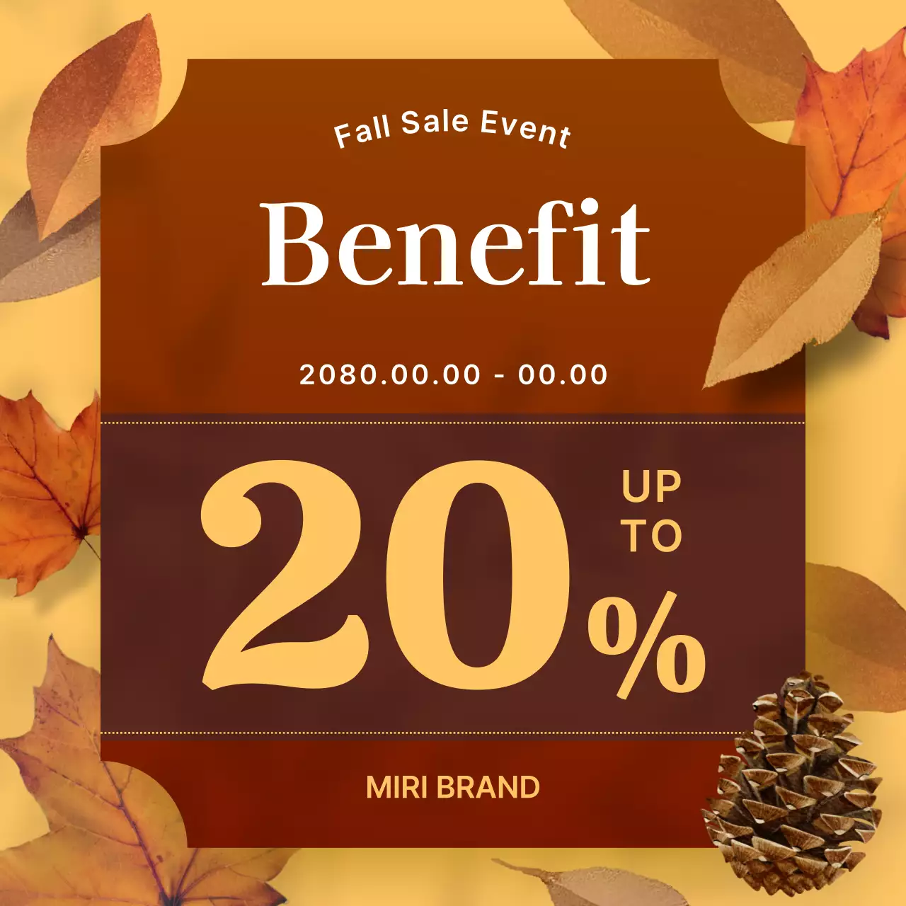 オレンジ シンプル セール ポスター Instagram カルーセル