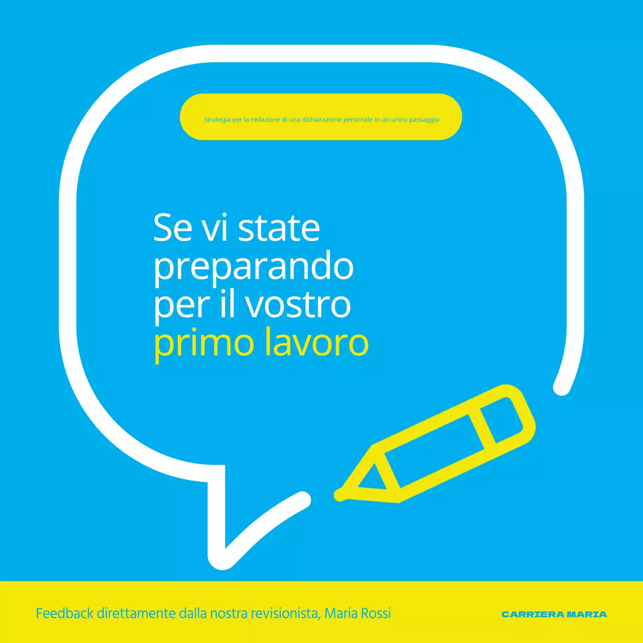 Promozione di una semplice sessione di tutoraggio in azzurro e giallo