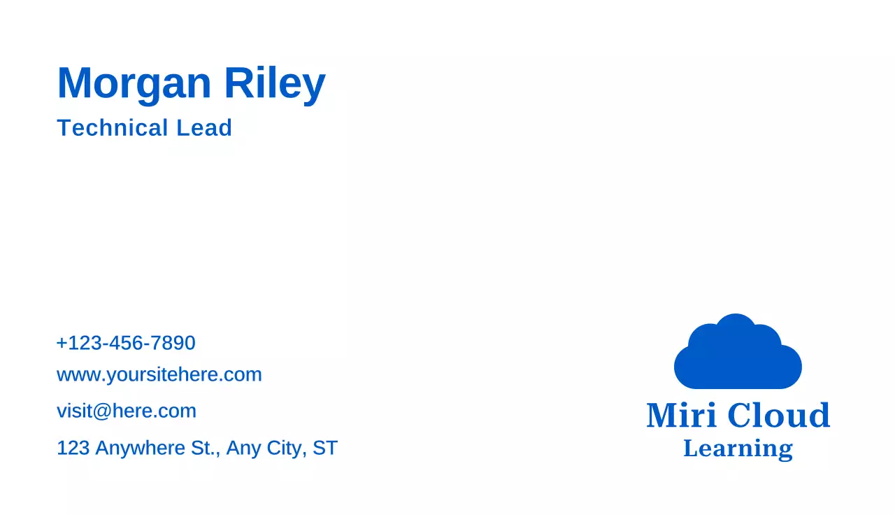 Blue Simple Business Card