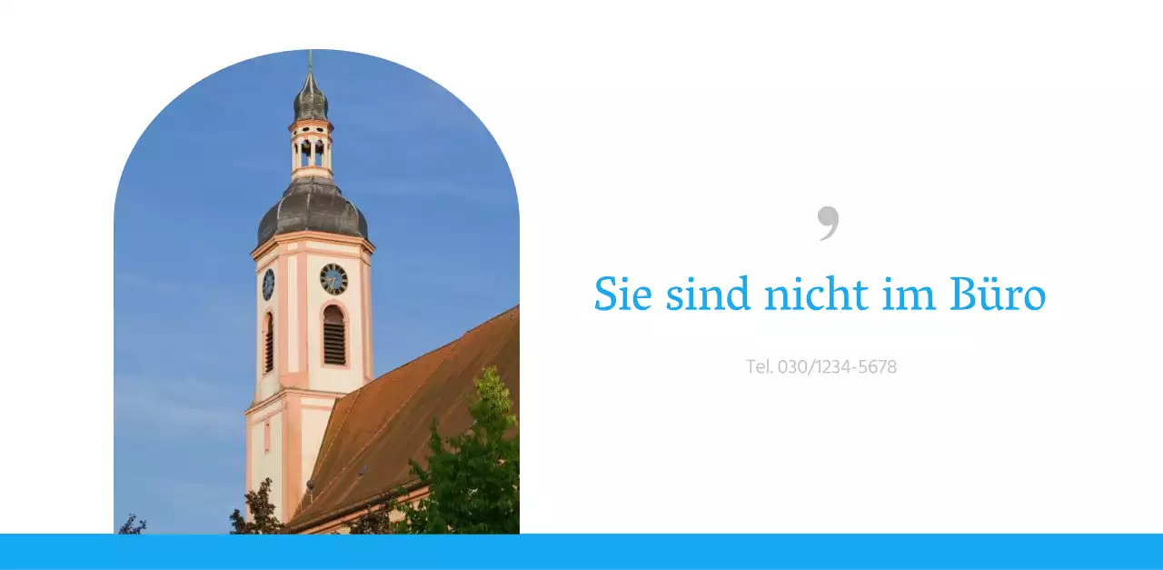 Blaues modernes Konzept Kirchenkalender