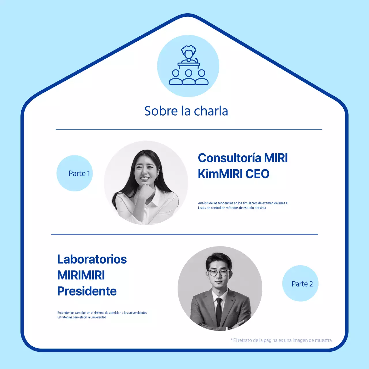 Promover la estrategia de admisión simple de Blue Briefing