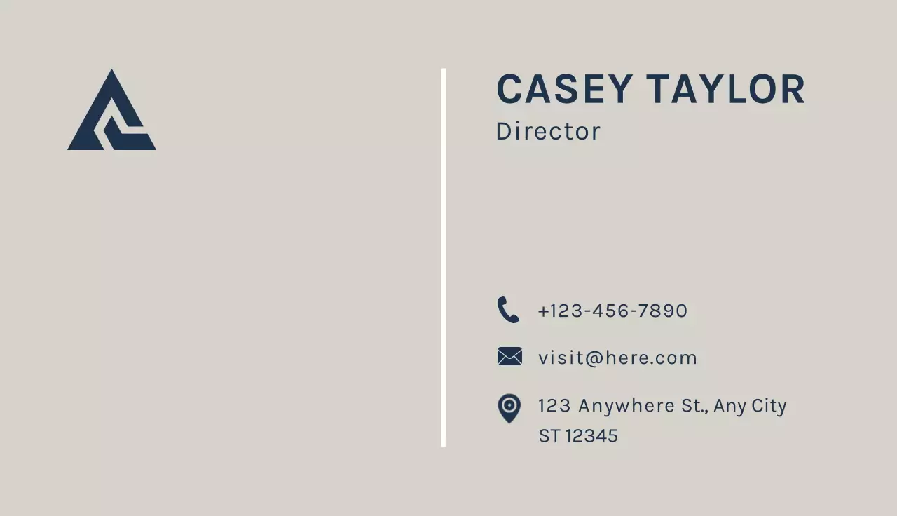 Beige Minimal Business Card