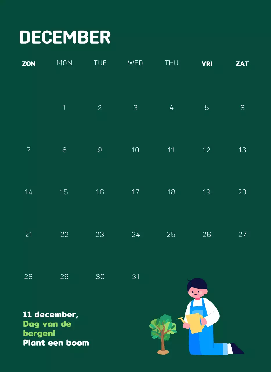 Een sociale stichting die de feestdagen viert met kleurrijke illustraties van mensen en de planeet.