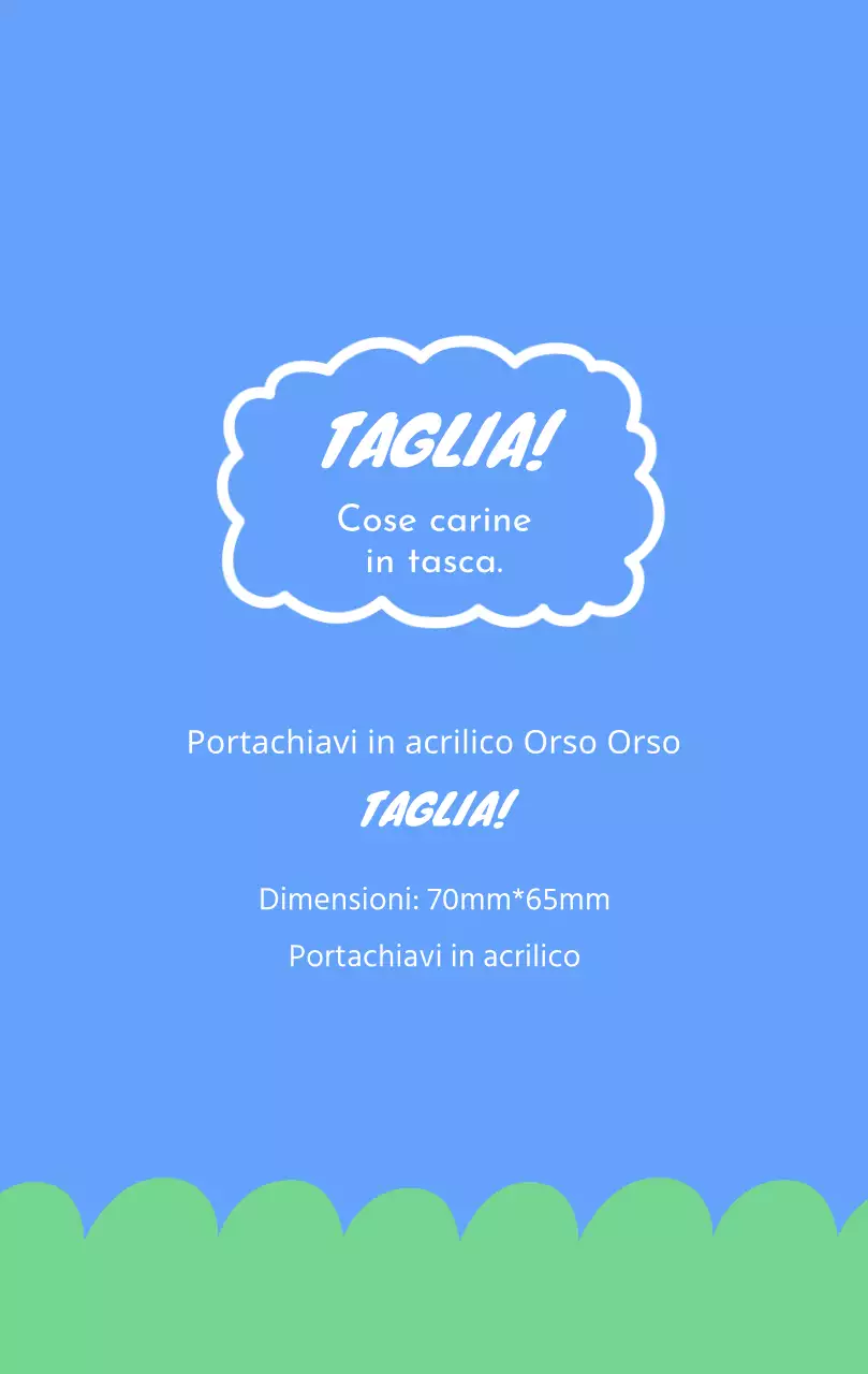 Simpatica carta da parati portachiavi in blu