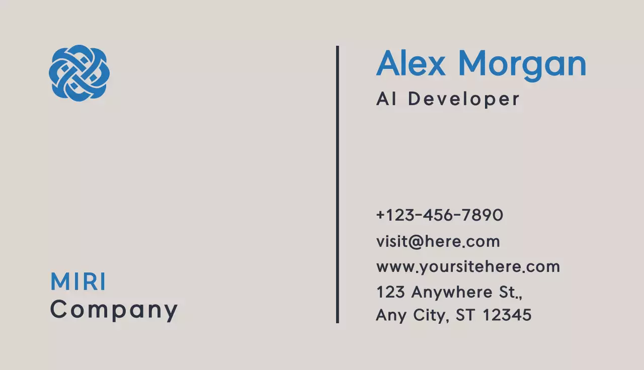 Blue Professional Business Card