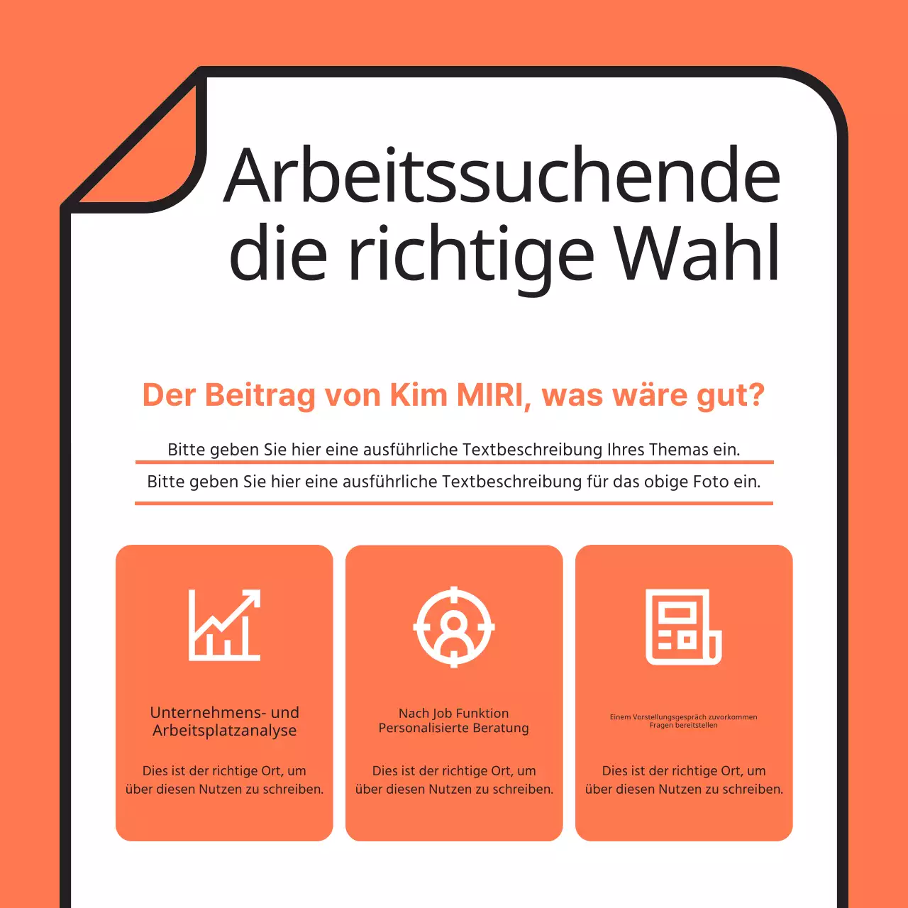Werbung für eine einfache Nachhilfestunde in Orange und Hellblau
